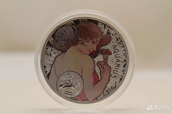 Монета Ниуэ 1 доллар, 2010 Знаки зодиака - Водолей