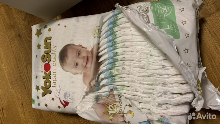 Подгузники yokosun premium l размер л
