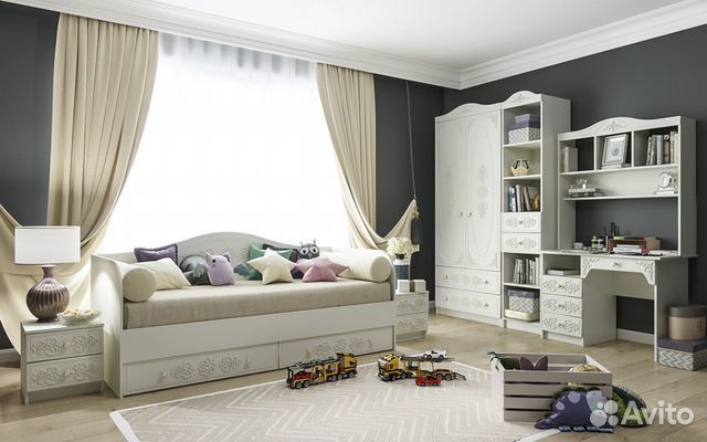 Детский гарнитур для девочки белый