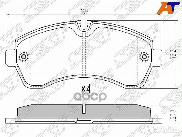 Колодки тормозные дисковые перед STA0044208220 Sat