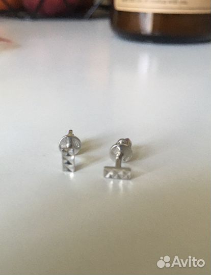 Серьги с алмазной огранкой