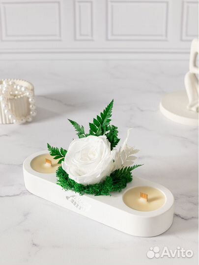 Гипсовые изделия со стабилизированными цветами руч