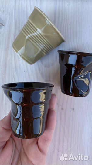 Стакан для эспрессо мятый revol Франция фарфор