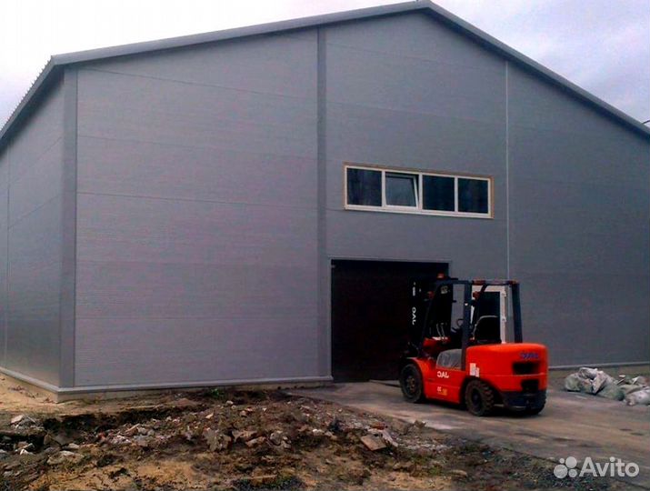 Строительство зернохранилищ с профнастилом под клю