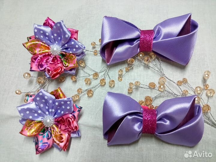Набор Бантиков из 4 шт ручной работы