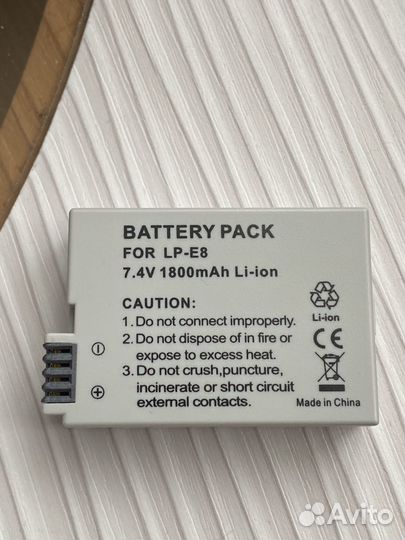 Аккумулятор LP-E8 для камеры Canon новый