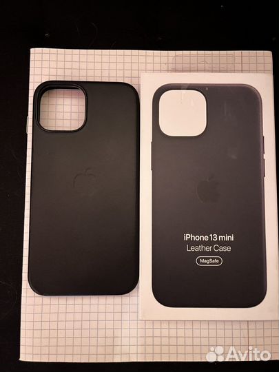 Кжанный чехол,оригинал iPhone 13 mini