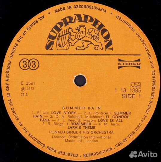 Ronald Binge & His Orchestra – Summer Rain (EX)