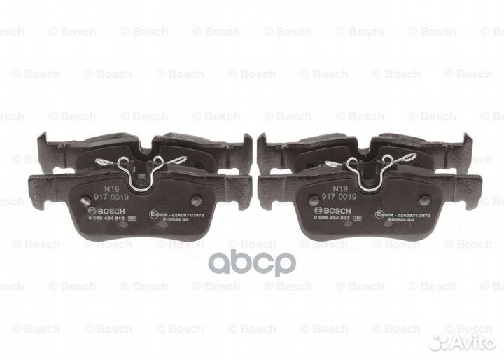 Колодки тормозные дисковые 0986494812 Bosch