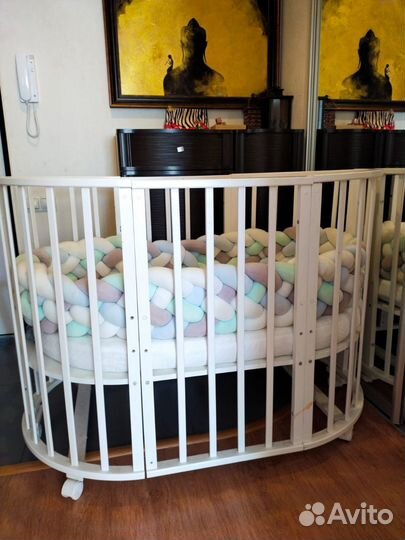 Детская кровать трансформер с матрасем