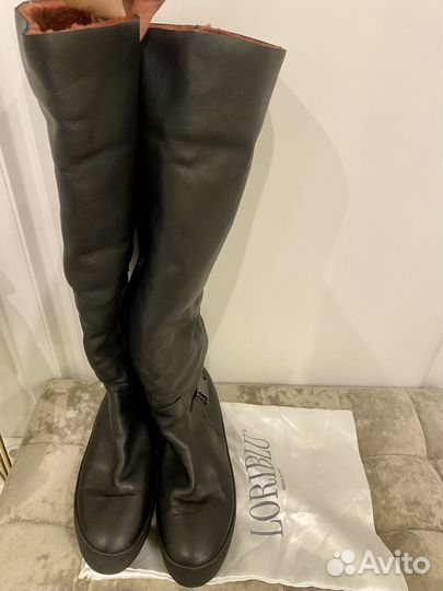 Сапоги натур мех Италия 40Renzoni женские