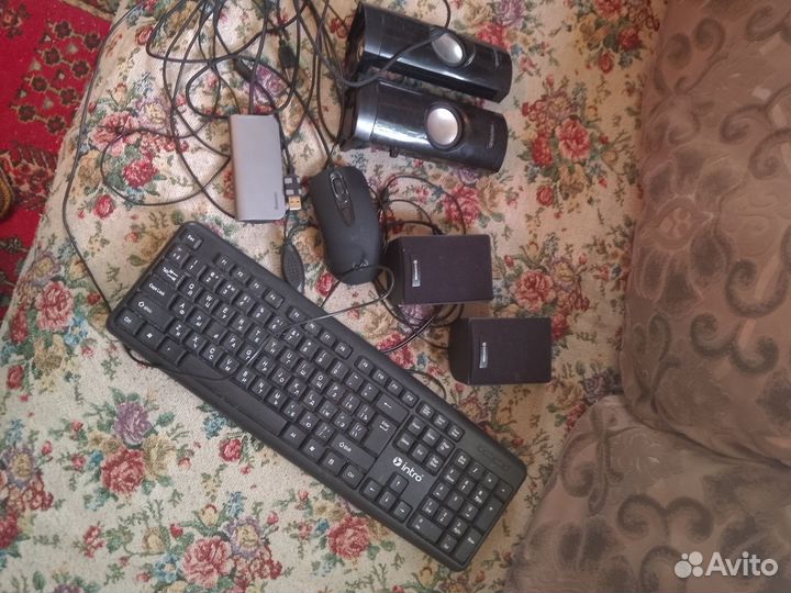 Компьютерная акустика мышь клавиатура тройник