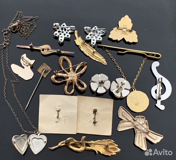 Винтаж украшения СССР Англия,сердце лиса коала