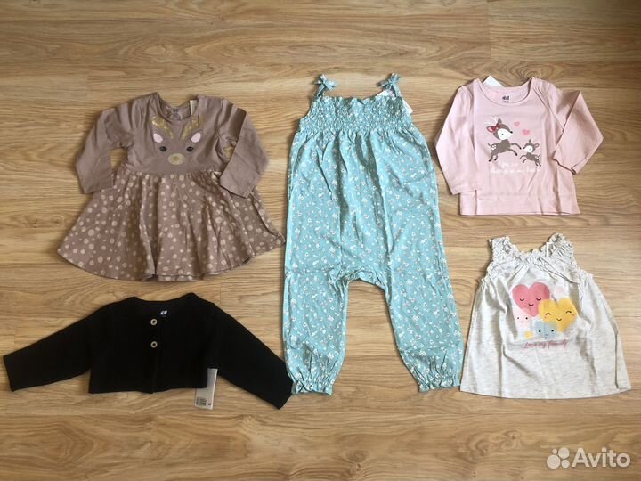 Новая одежда на девочку пакетом 80 86 92