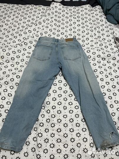 Джинсы широкие багги bershka женские