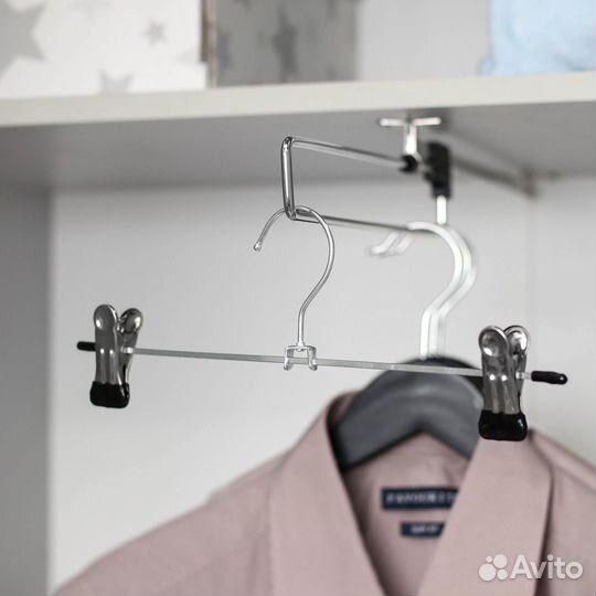 Вешалки с зажимами для брюк и юбок 80 шт