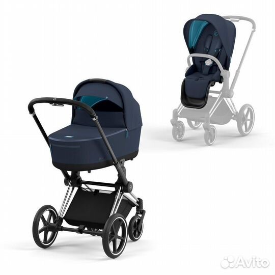 Коляска Cybex Priam IV 2в1 рама chrome black