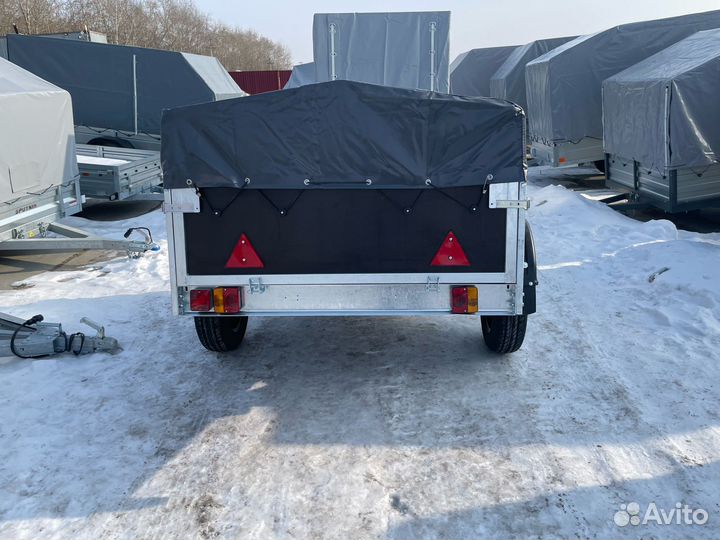 Прицеп с усиленными бортами и тентом 2,0 на 1,3