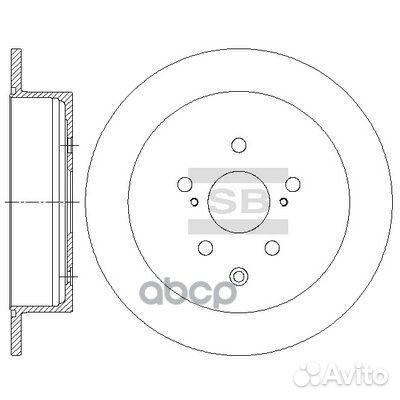Диск тормозной задний lexus RX350 08- R sd4035
