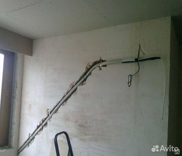 Монтаж кондиционеров,закладка трассы