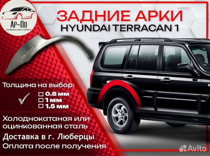 Ремонтные арки на Hyundai Terracan 1 задние