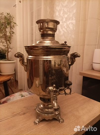 Самовар на дровах старинный угольный