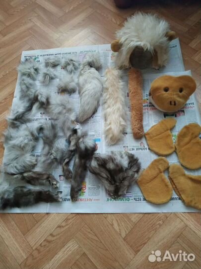 Мех. Ткань. Лоскуты. Кожа