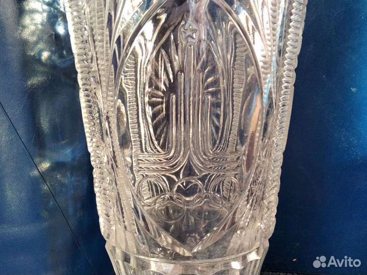 Хрустальная ваза СССР Олимпиада 80