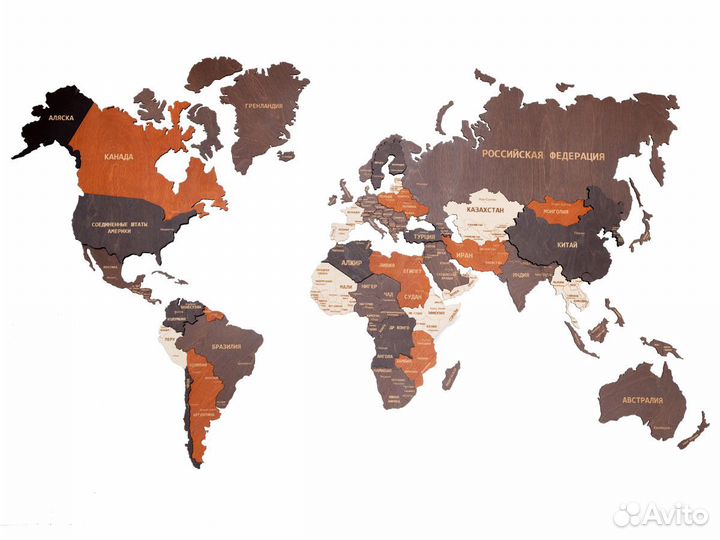 Деревянные карты мира в Стерлитамак