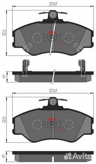 Колодки тормозные дисковые передние к-т hyundai