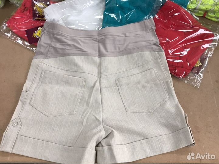 Шорты для беременных натуральный лён