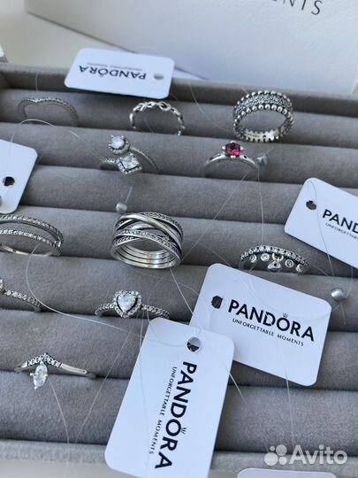 Серебряные кольца Pandora новые