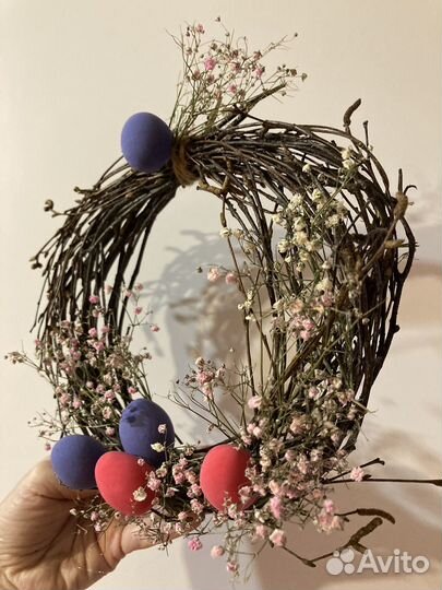 Поделка к пасхе из природных материалов в сад
