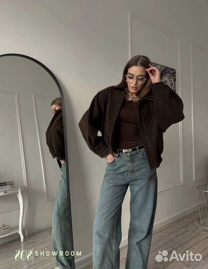 Замшевый бомбер корея