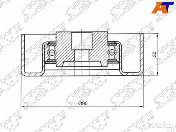 Ролик приводного ремня mitsubishi mirage