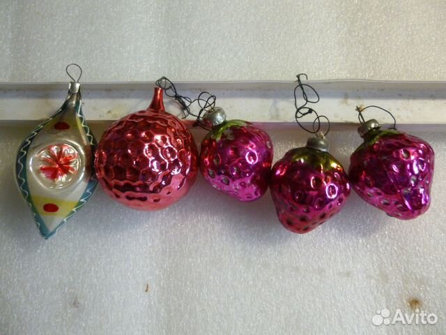 Елочные игрушки СССР 5шт