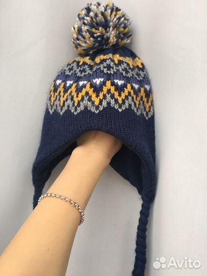 Шапка шлем Reima 52 ; синяя шапка 50-52