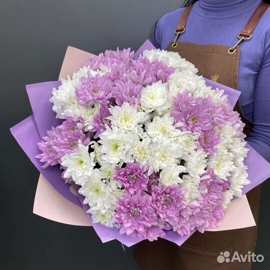 Букет кустовых хризантем Цветы Красноярск