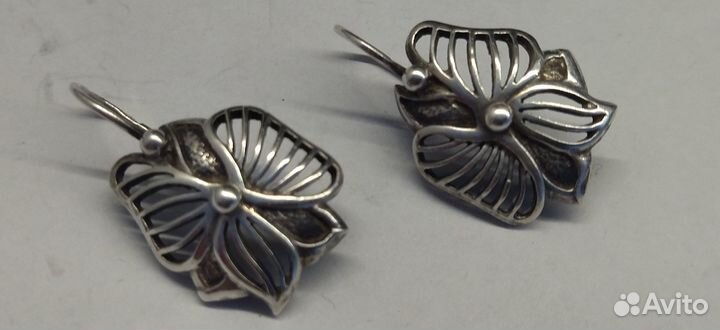 Серьги. серебро 925 проба.звезда. СССР
