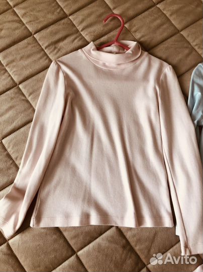 Блузка школьная 3 шт. размер 122 + кофта теплая