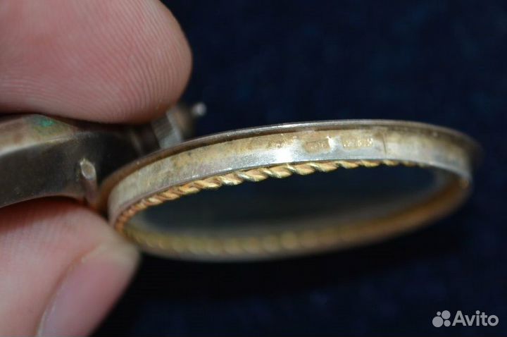 Серебряная пудреница+ флакон для духов. 875 пр. ве