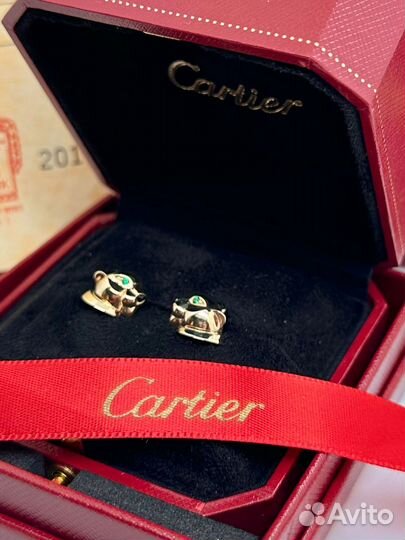 Золотые серьги cartier
