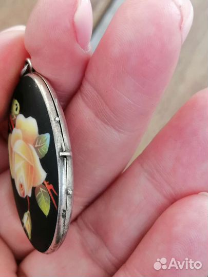 Кулон локет антикварный серебро 84 проба бронь