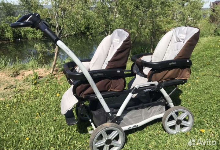 Коляска для двойни peg perego
