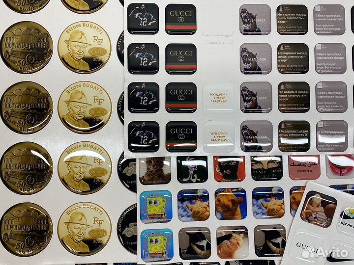 3d Наклейки на телефон с вашим логотипом