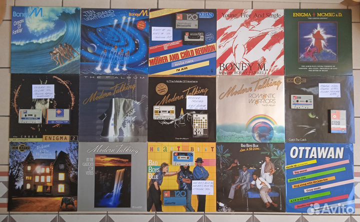 Кассеты с записями с фирменных LP и CD