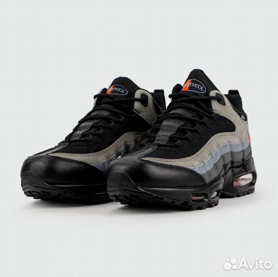 Кроссовки Air Max 95 Grey Black/Red with Fur: Динамика в каждом шаге