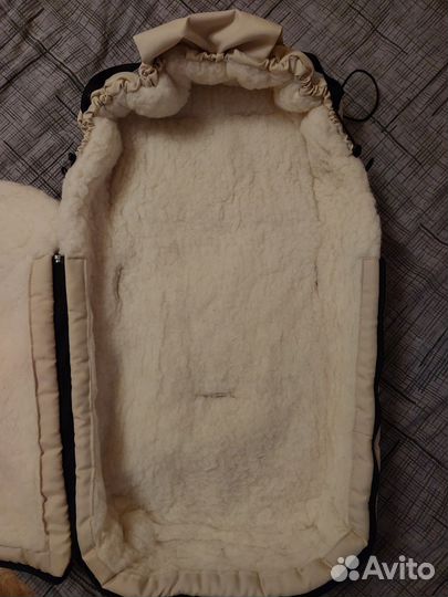 Зимний конверт в коляску на овчине