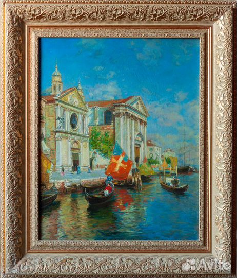 Картина маслом на холсте. Пейзаж Италия Венеция