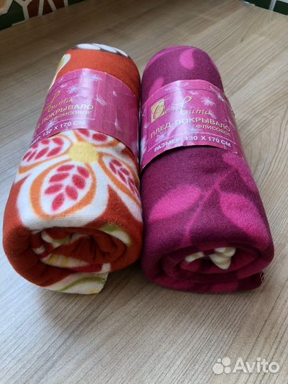 Плед покрывало флисовое теплое 130*170 см